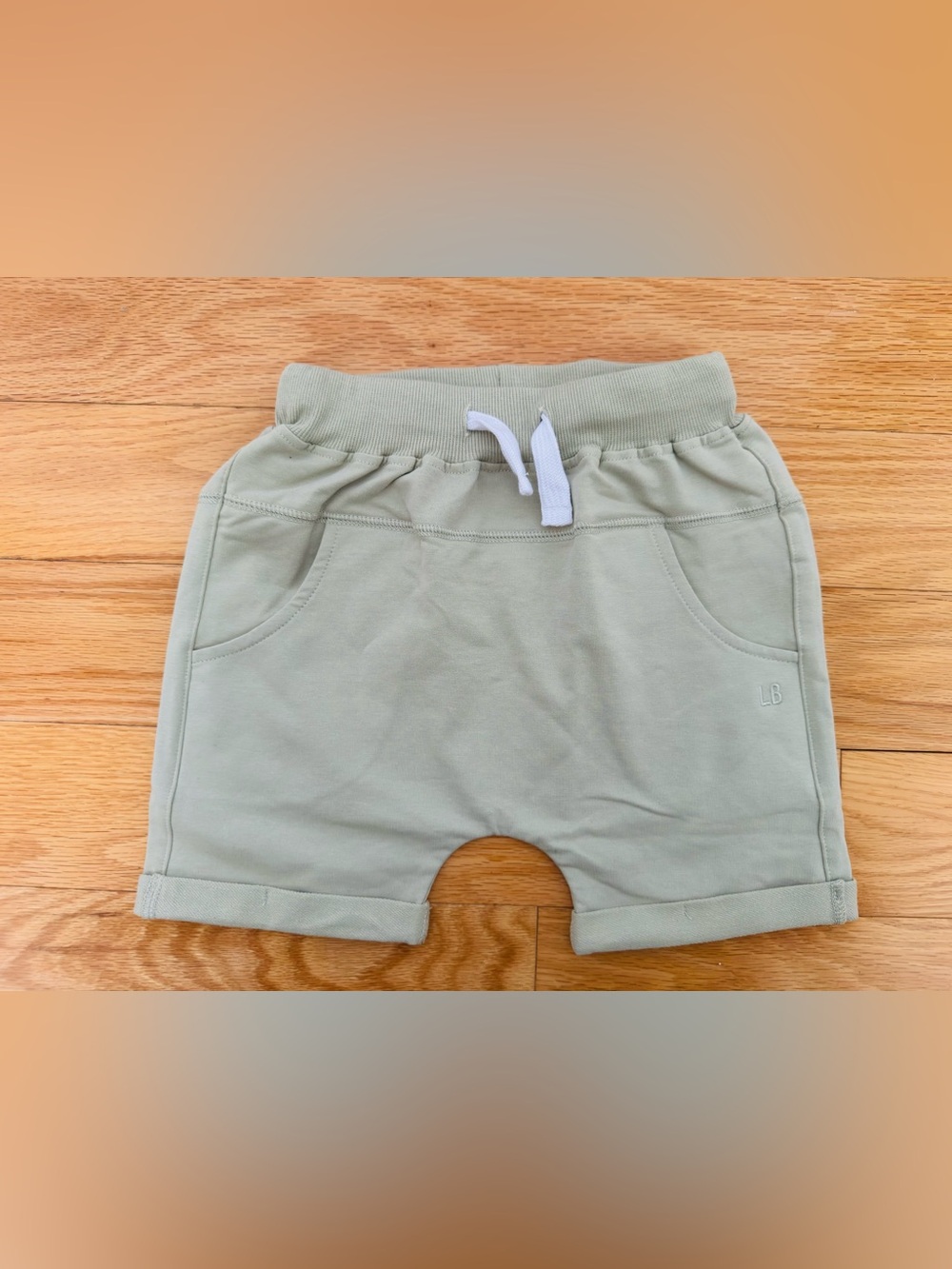 Brand new Little Bipsy Pale Sage Kids Shorts size 4-5T